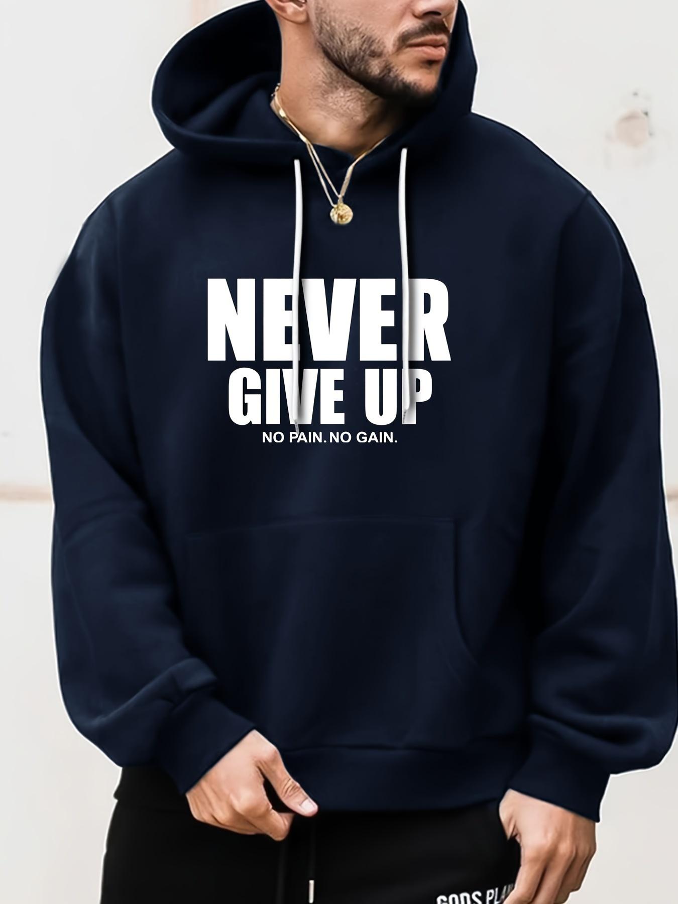 

Maroon Inspirational Print Hoodie Casual Polyester Sweatshirt with Pocket for Urban Walks Outdoor Activities Streetwear Hoodie 3XL