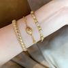 Handmade Brushed Egg Surface Full Diamond Bracelet Women'S Design Sense Light Luxury Red Corundum Oval Bracelet Bracelet Jewelry