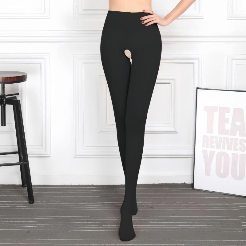 1/2 Pcs Women 120D Velvet Crotchless Sexy Tight Spring Autumn Open Crotch Pantyhose Female Stretchy Slim Skinny Erotic Lingerie