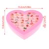 36Pcs Children Rings With Box Adjustable Rings Set Little Girls Cute Colorful Rings Dress Up Kids Gifts Jewelry Toy Finger Rings