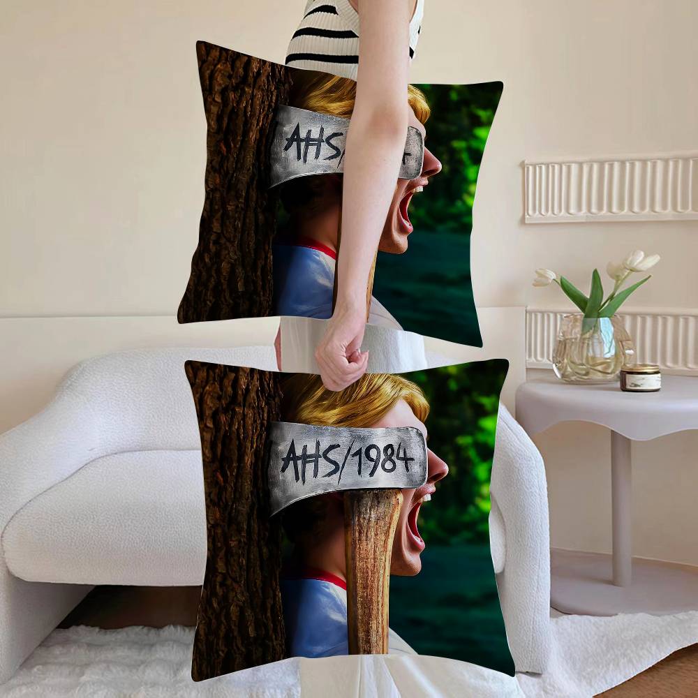 American Horror Story 1984 Pillow Case Sofa and Living Room Decorative Cushion Covers Dust-proof and Mite-proof Invisible Zipper