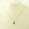and Me Jewelry SV925 Silver Natural Emerald Pendant Necklace Clover Motif [You Box] 0.6ct [Giftwrapped]