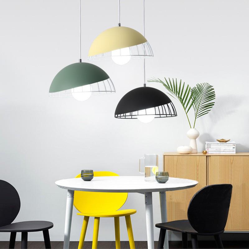 Luminária pendente LED criativa nórdica - Lustre de alumínio estilo europeu para bares e restaurantes