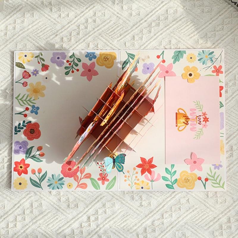 Mother's Day Greeting Card Handmade Paper Carving Mother's Day Card For Mom Grandma Birthdays Festival Celebration