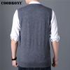 Mens Sweater Autumn Winter Sweater V -Neck Sleeveless Vest Pull Homme Knitted Cashmere Wool Pullover 