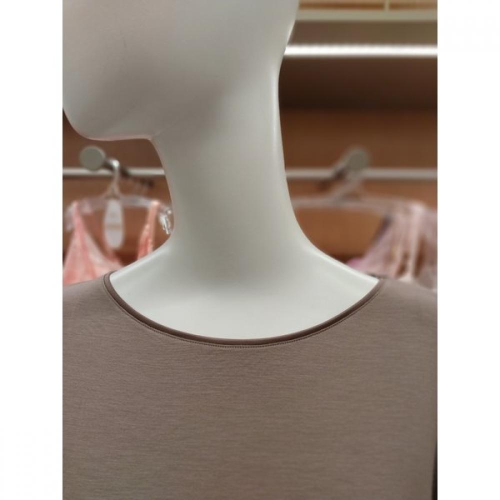 BARBARA Women Coffee Rayon Homewear Top Gwp1024l 