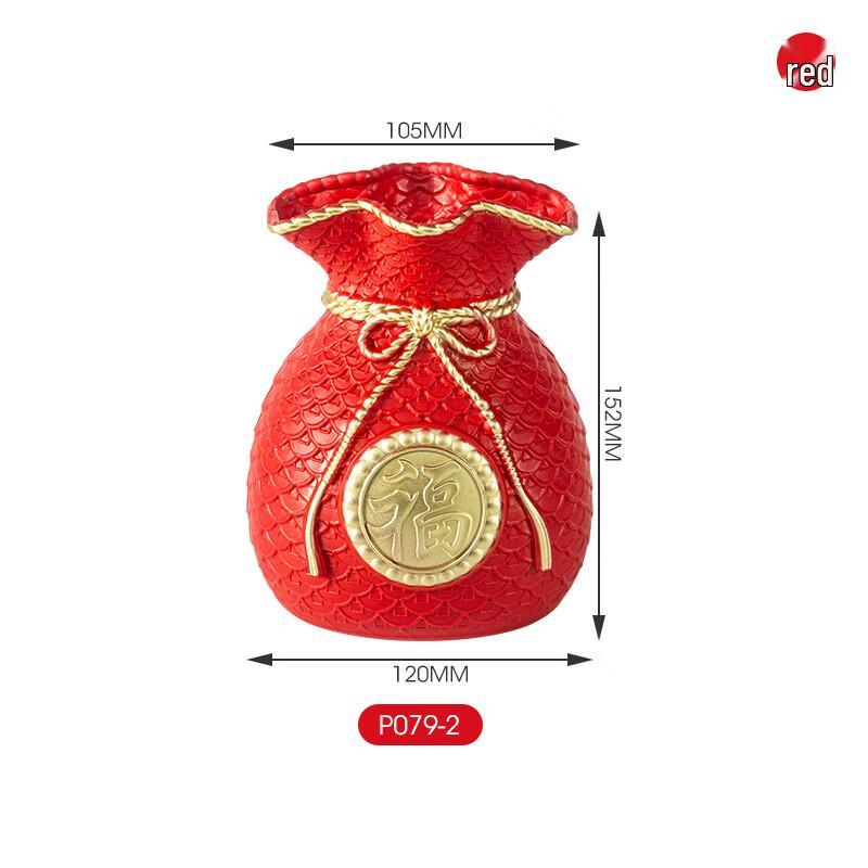 Ying Tang New Chinese Style Wheat Spike Lucky Bag Decorative Vase