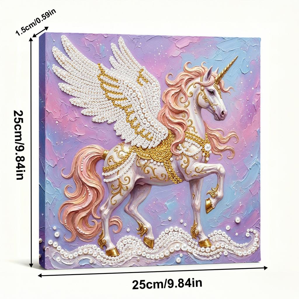 DIY Pearl Diamond Dots Paintings Picture Arts Craft With Frame Art Diamond Painting for Adults/Beginners Gift Home Decor 25x25cm