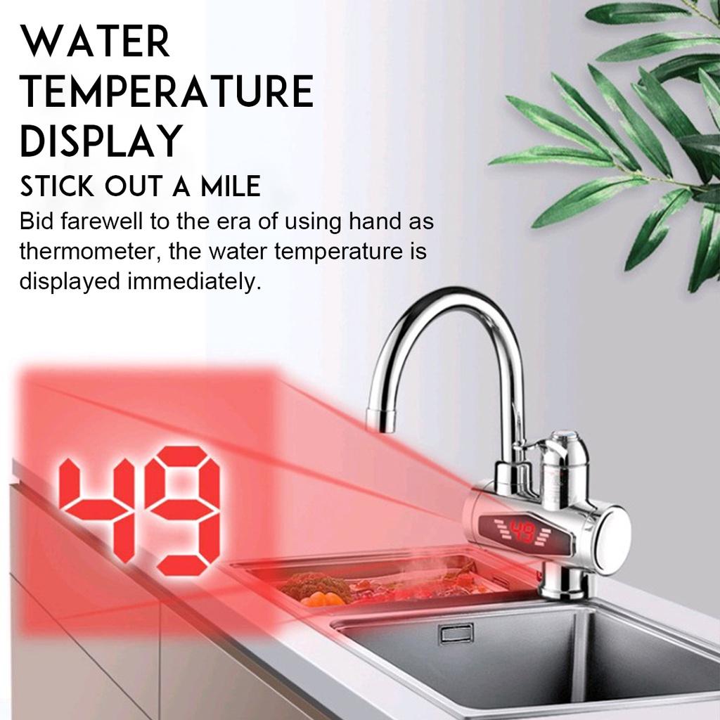 3000W Stainless Steel Water Heater Faucet With Shower Head 3S Fast Heating Instant Hot Water for Kitchen Bathroom Electric Tap