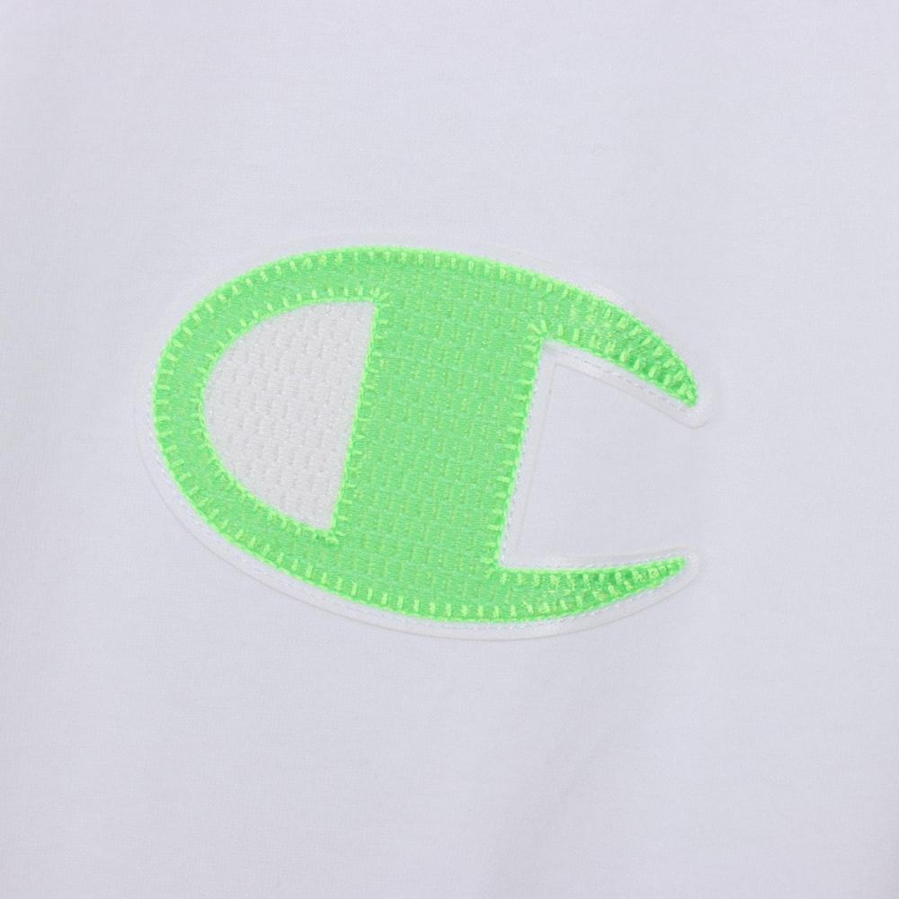 ChaMpion M ShorT Sleeve PockeT T shirT C3 D331 whiTe Green