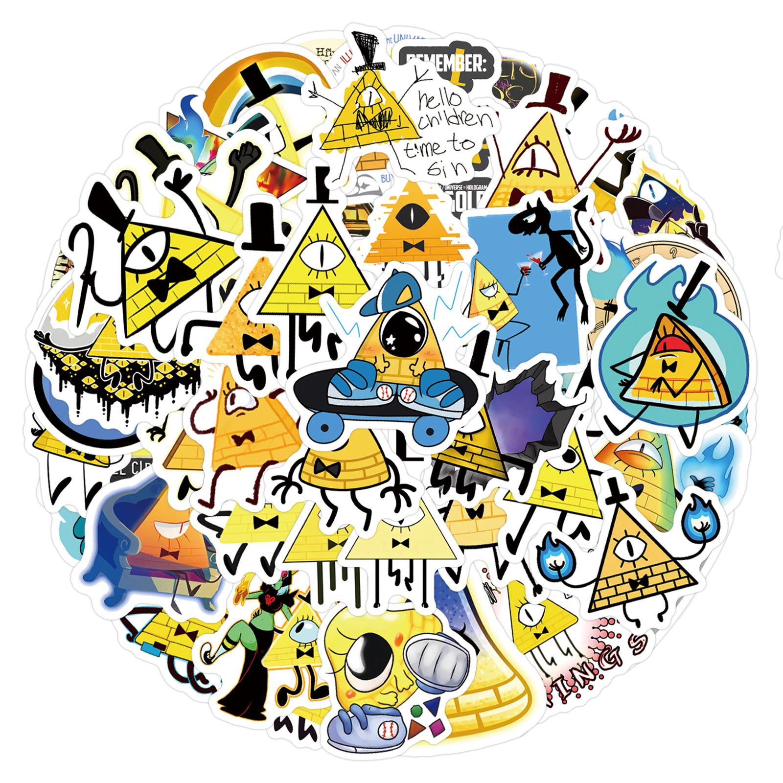 60 Новых граффити-стикеров Bill Cypher Декоративные наклейки для скутера, чемодана, блокнота, для DIY