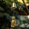 Cat Wind Chime Outdoor Kitten Design Wind Chime Garden Metal Cat Statue Hanging Memorial Ornament for Porch Decoration Cat Lovers Gift