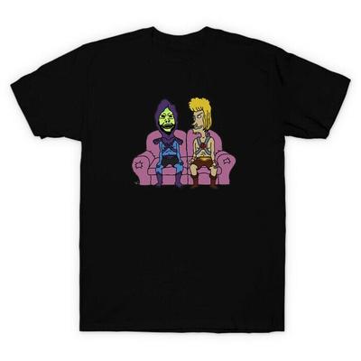 Pán vesmíru X Beavis a Butt-Head He Man Skeletor Černé tričko