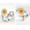 Sunflower Spinner Ring Fidget Ring for Women Girl Adjustable Ring Anxiety Stress Relieving Ring Christmas Jewelry Gift