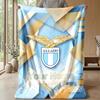 Custom Text Flannel Throw Blanket, Lightweight Cozy Bed Sofa BlanketLazio FC
