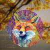 Fox Wind Spinner Metal Garden Decor with Rotating Hook for Patio Yard Outdoor Decoration No Power Needed Wind Chime