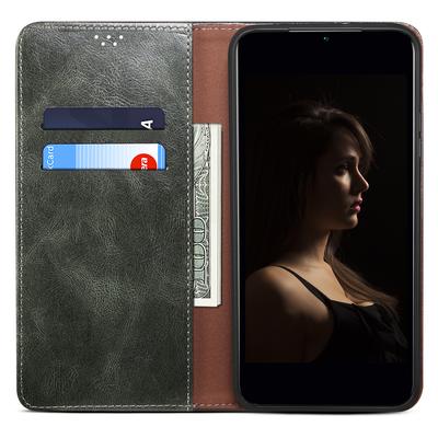 For Xiaomi Poco F7 Pro 5G/Redmi K80 5G Case Crazy Horse Texture Waxy Leather Wallet Stand Phone Cover