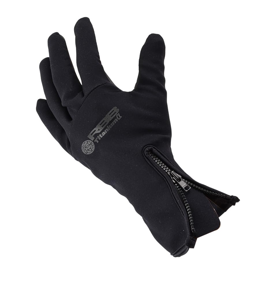 Soshin RBB ZIP Titanium Gloves, Black/Beige, Size LL, Product Number: 7701