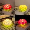Romantic Love Mood Lamp Battery Operated Buddha Table Lamps Romantic Creative Simulation Lotus Night Light for Buddha Home Decor