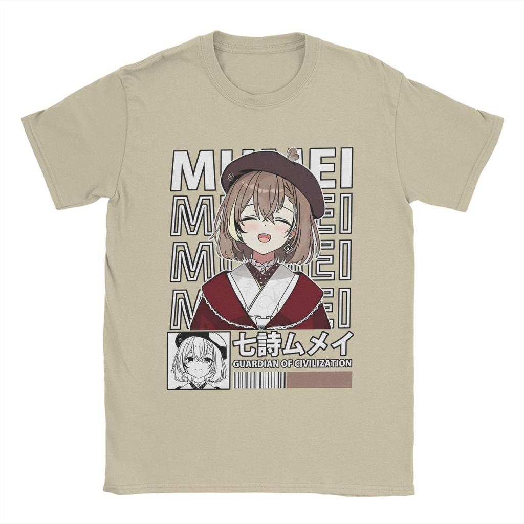 Summer Men Women's FuwaMoco Nanashi Mumei Kimono Shirt Merch Pure Cotton Tops T-shirt Casual Tee Shirt