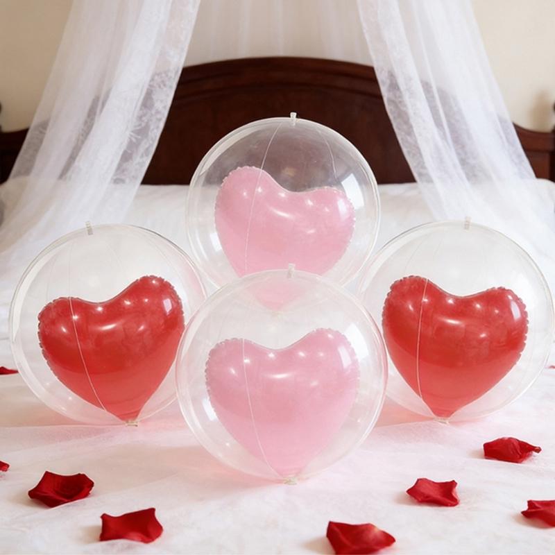 Love Heart PVC Balloons 13.38Inch Valentine's Day Heart Balloons for Anniversary Celebration Wedding Birthday Decoration