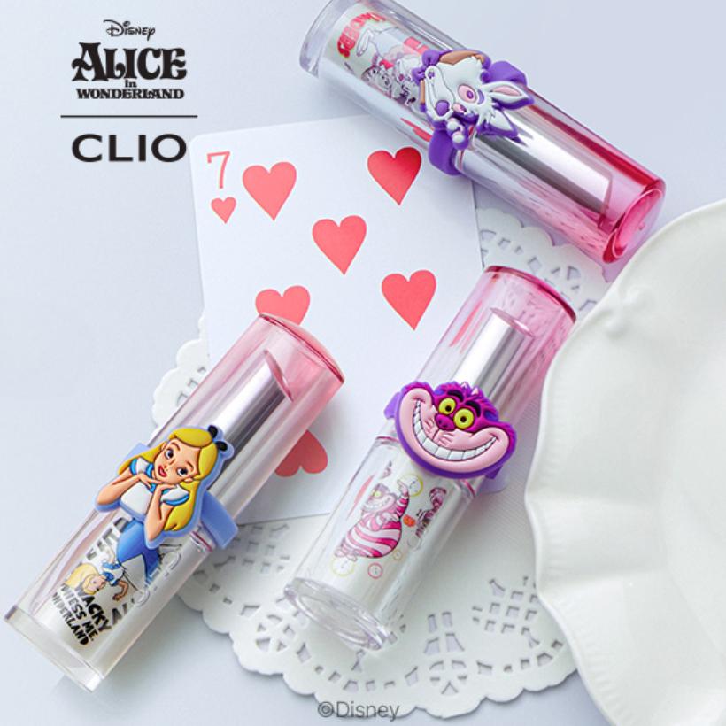 CLIO Crystal Glam Balm Special Set (Alice in Wonderland Edition) Tinted Lip Balm + Tint Ring (3 Colors)