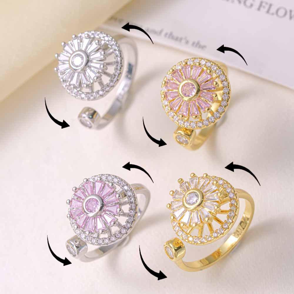 Rotatable Index Finger Ring: Luxury, Unique, Openable Design with Fashionable Charm