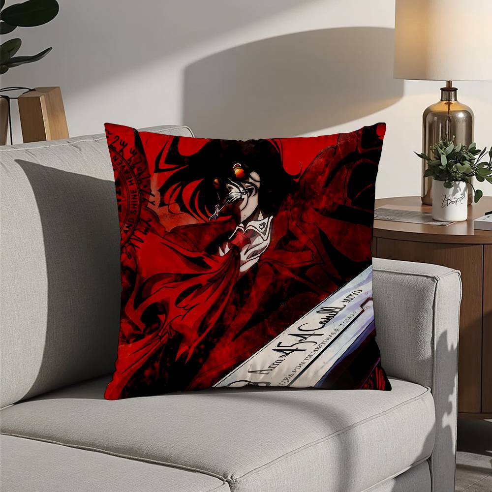H-Hellsing A-Alucard Pillow Case Sofa Decorative Home Double-sided Printing Short Plush Cushion Pillow Cover Holiday Gift