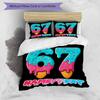 3PC Custom Name Dessert Number Celebration Bedding Set Printed  Bedding Set Duvet Cover Closure Includes 1 Duvet Cover & 144 Pillowcases for Bedroom