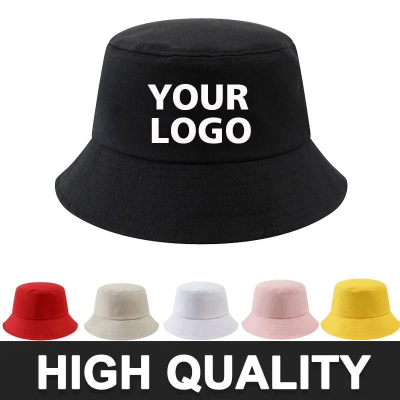 Custom Diy Logo Bucket Hat For Men Women Sun Beach Outdoor Fisherman Hats Unisex Chapeau Panama Bucket Cap Women