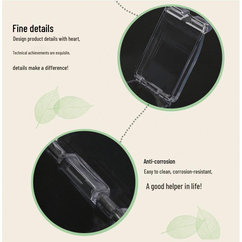 Four-Grid Transparent Seasoning Jar Set with Lid for Kitchen Storage