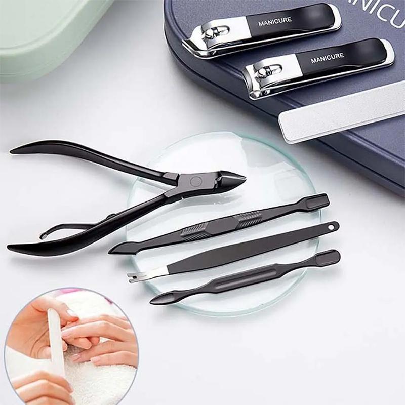 18Pcs Pliers Eyebrow Tweezers Nail Cutter Earpick Nail Sanding Nail File Nail Clippers Set Nail Tools Kit Pedicure Tool Manicure