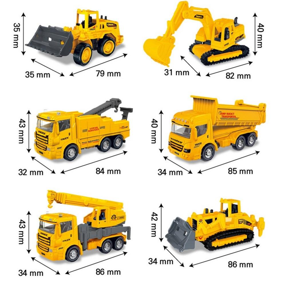 KidsPangPang Power Metal Heavy Equipment 6-Piece Toy Set
