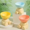 Comfortable Dining Position for Cats Elevated Tilted Cat Bowl, Raised Food Detachable Stable Feeding Station Splashproof Feeder with Non-slip