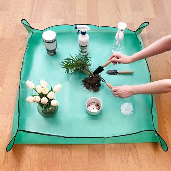 Planting Mat Reusable Potting Pad Prevents Soil Overflow Foldable Waterproof