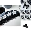 Elegant French Style Floral Hair Claw Large Size Acetate Rhinestone Clip For Women