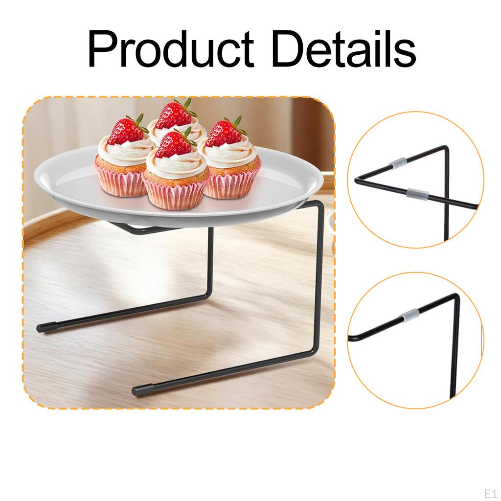 4x Lebensmittel Servier Präsentationsständer Pizza Halter Ständer Platzsparend Eisen Draht Tablett Erhöhung für Party