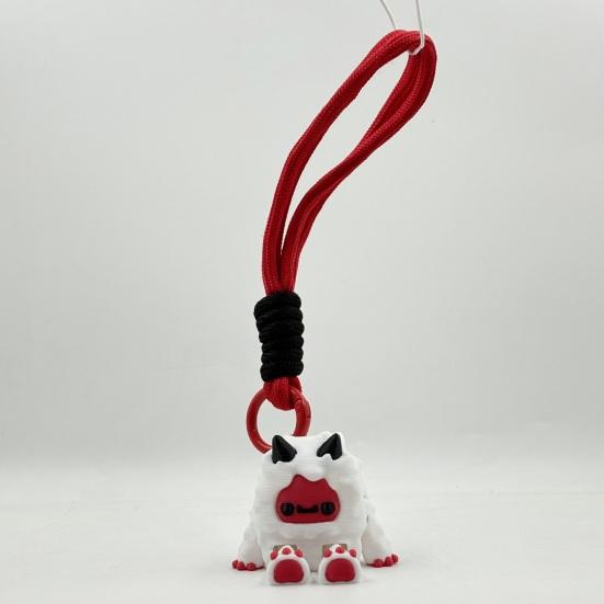 3D-printad snögubbe nyckelring Rörlig ledad ledad snögubbe nyckelring Hängande dekoration Ryggsäck Väska Handväska Berlock