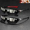 2 Pieces Fashion Vintage Sports Sunglasses Men Women Fishing Running Cycling  Sport Man Sun Glasses Anti-Glare UV400 Eyewear