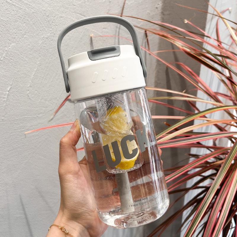 

Большой стакан для воды с соломинкой объемом 750 мл и сопровождающим стаканом, летний уличный портативный студенческий стакан, стакан для спорта и фитнеса