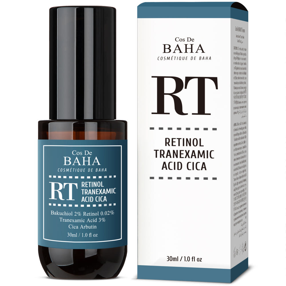 Cos De BAHA RT Retinol 0.02% Bakuchiol 2% Tranexamic Acid 3% Brightening Firming Pore Care Serum 30ml 30ml 1EA