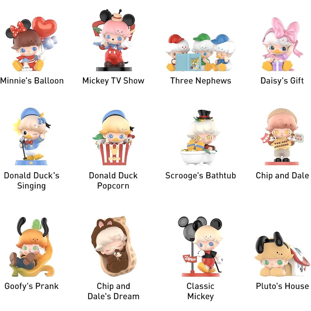 Pop Mart Dimoo World × Disney Blind Box Figure 1 Piece PVC Soft Vinyl Collectible Toy Original Character