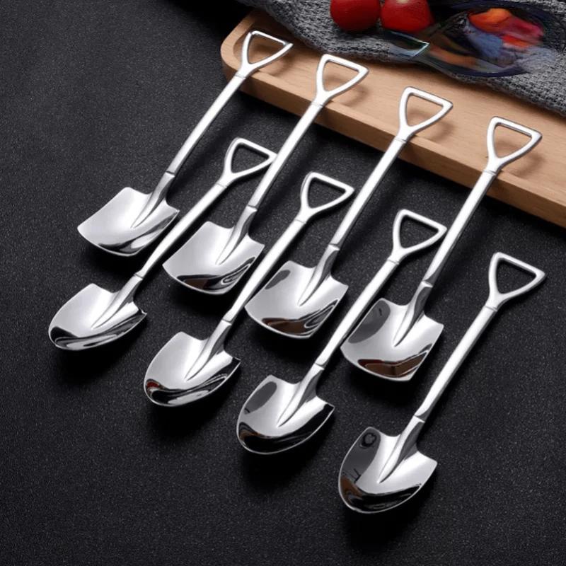 4PCS Stainless Steel Watermelon Spoon Shovel Spoon Household Creative Dessert Watermelon Spoon Cute Shovel