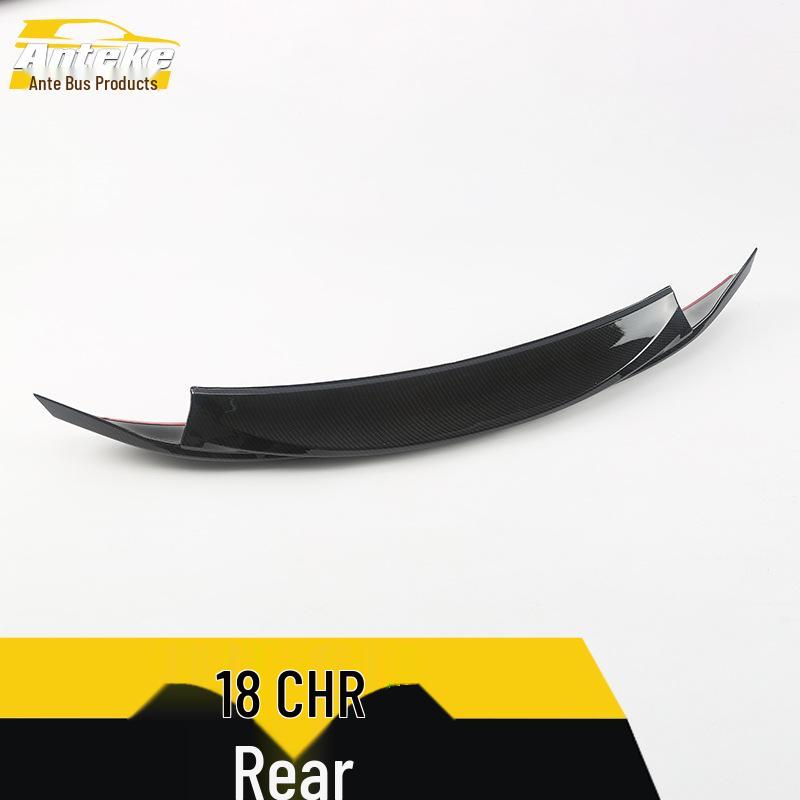 18 CHR Rear Spoiler & Tailgate Trim: Electroplated Bright Rear Window Strip for Car Exterior Decoration