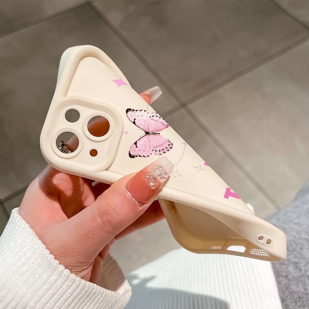 For Huawei P50 Pro P40 Lite Honor 8X 9X X9 Tecno Spark Go Infinix Smart 8 Vivo V29 V30 Y02 Y16 Cartoon Cute Butterfly Pattern Soft Silicone Phone Case