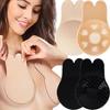 Reusable Rabbits Ear Nipple Cover Stickers Lift Breast Patch Self-adhesive of Silicone Invisible Bra Sports Push-up Chest Paste Underwear