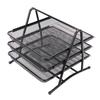 Document Basket Three Layers Reticulated Desktop Organizer for Store  Size Paper Folders Stationer