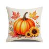 Autumn Harvest Pumpkin Pillow Cover Farmhouse Atmosphere Decoration Thanksgiving Cushion Maple Leaf Print Home Sofa Cushion