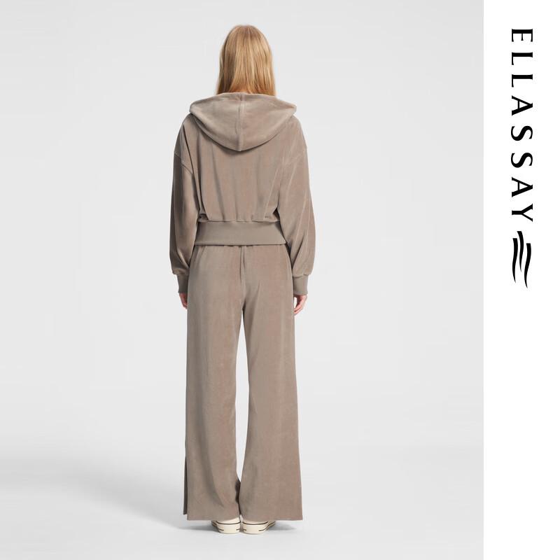 ELLASSAY Women's High-Waist Straight Leg Cotton Blend Casual Pants