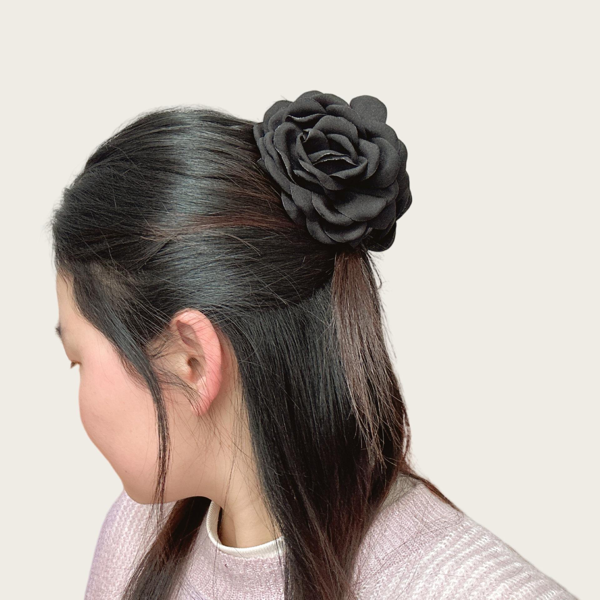 

Стереоскопическая заколка для волос в виде цветка розы для женщин, элегантная заколка для волос в виде акулы, модные аксессуары для волос для девочек